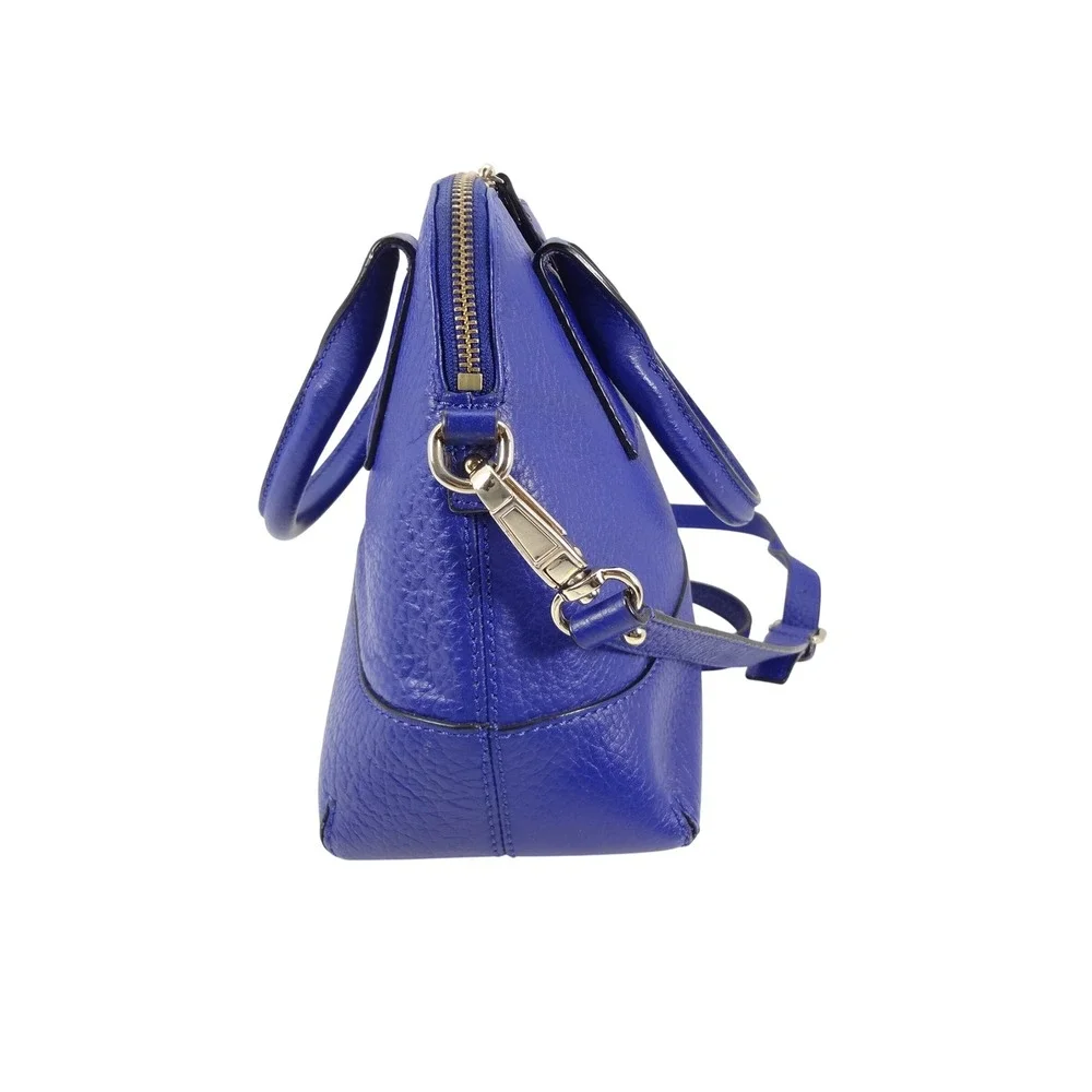 Kate Spade NY Southport Ave Jenny‎ Blue Pebbled Leather Dome Satchel Crossbody